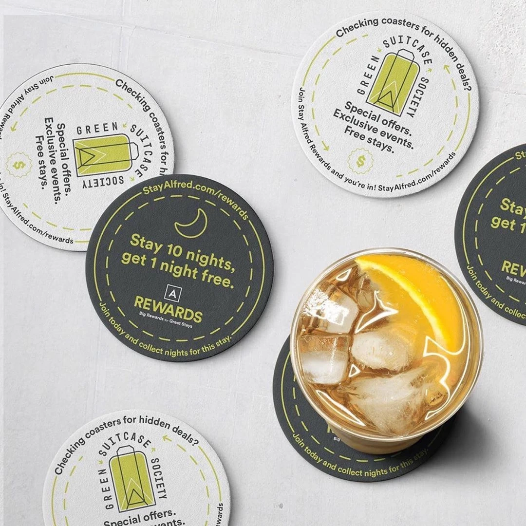 Green Suitcase Society coasters