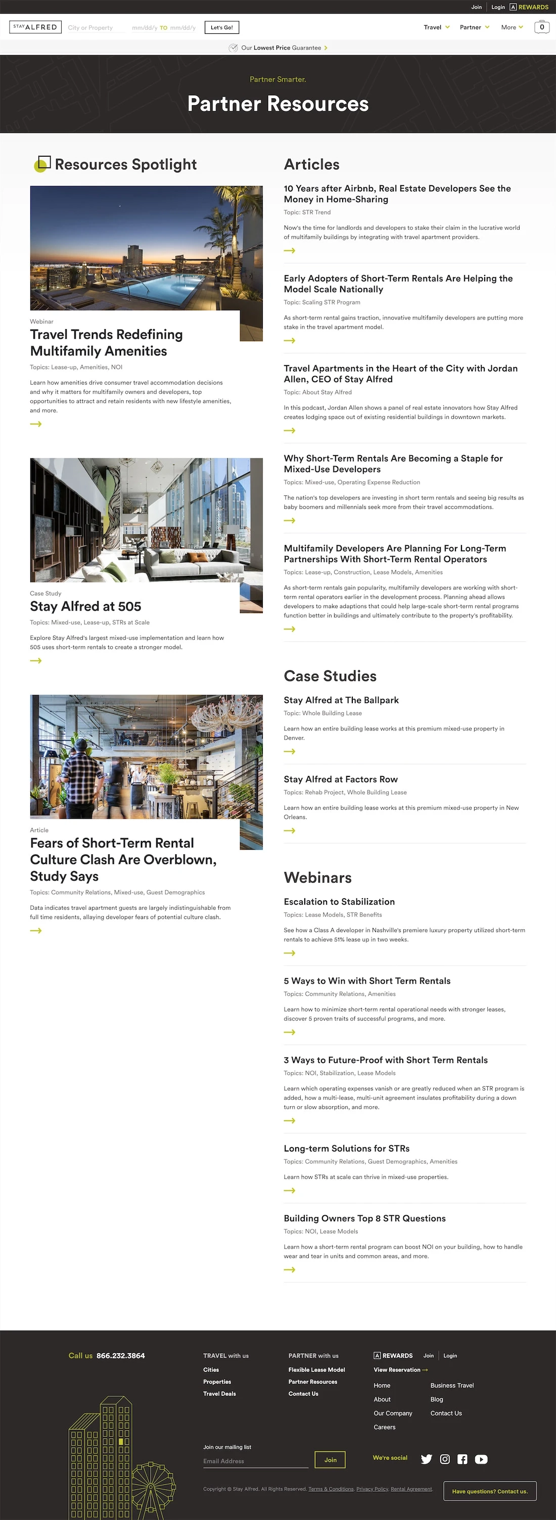 Partner resources page