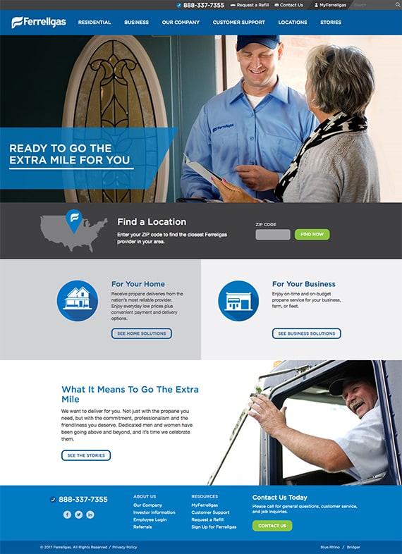 The new Ferrellgas homepage