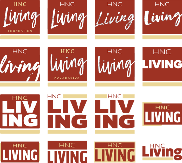 HNC Living Foundation logo design explorations