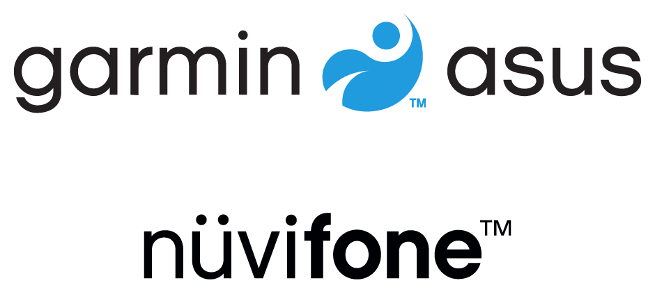 Garmin-Asus logo and nuvifone wordmark